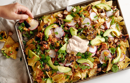 Kimchi Avocado Nachos